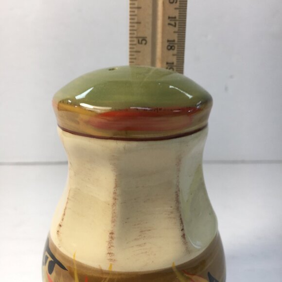 Certified International Scalloped Sunflower Ceramic Salt & Pepper Shakers Set - Picture 4 of 5